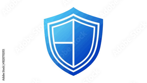 A blue gradient security shield icon symbolizing digital protection and cybersecurity.