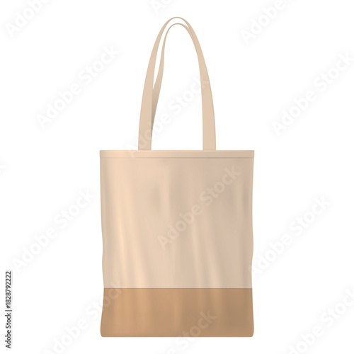 Reusable grocery bag mockup featuring a simple and stylish design in a beige color scheme for eco-friendly shopping