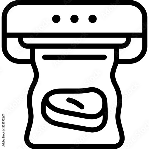 Vacuum sealing icon outline