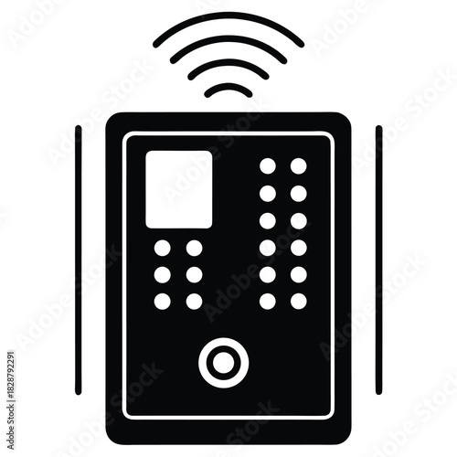 smart intercom vector style on white background