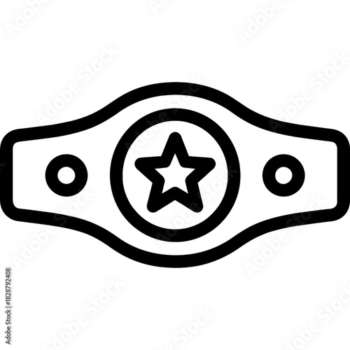 Minimalistic fighting belt icon outline icon