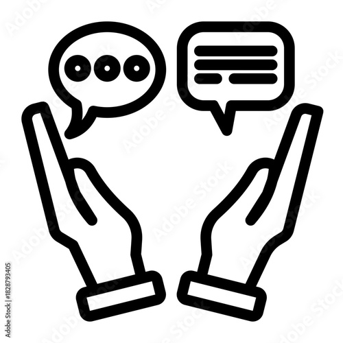 Consulting Discussion Support Forum Icon from Customer Assessment Collection (Outline style)