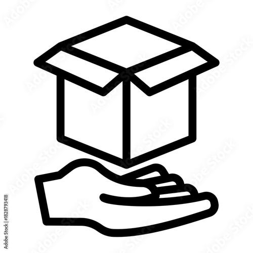 Product Delivery Box Present Icon from Customer Assessment Collection (Outline style)
