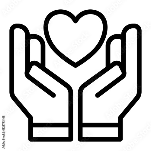Thankful Appreciation Empathy Care Icon from Customer Assessment Collection (Outline style)