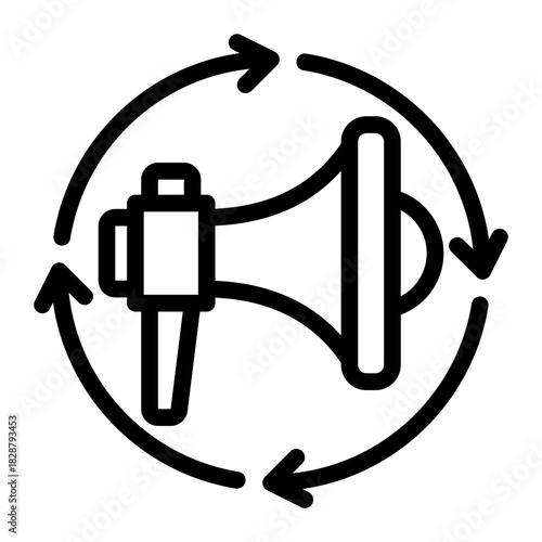Loyalty Engagement Advocacy Promotion Icon from Customer Assessment Collection (Outline style)