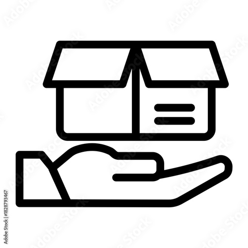 Loyalty Program Package Present Icon from Customer Assessment Collection (Outline style)