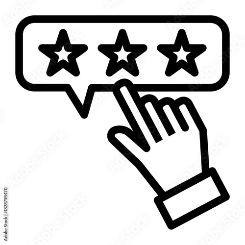 Experience Satisfaction Testimonial Assessment Icon from Customer Assessment Collection (Outline style)