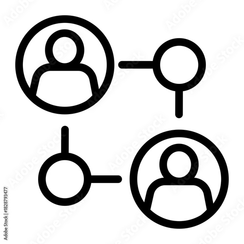 Human Relationship Networking Connection Icon from Customer Assessment Collection (Outline style)