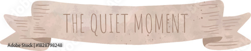 Watercolor Ribbon Banner – The Quiet Moment Label