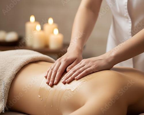 Wallpaper Mural Deep tissue massage relieving intense muscle pain in a calming spa Torontodigital.ca