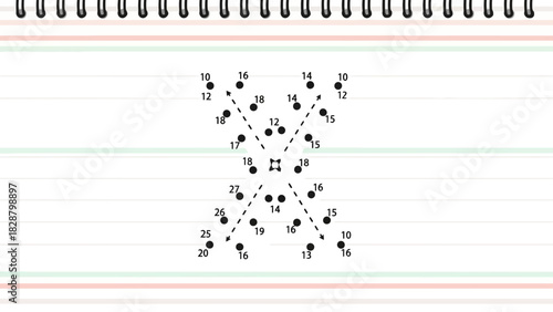 Connect the dots to reveal the image, a fun game on paper