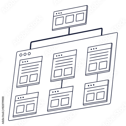 Website architecture diagram illustrating site structure and hierarchy