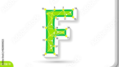 Letter F Dot-to-Dot Puzzle Connect the Dots to Form a Letter - Educational Graphic
