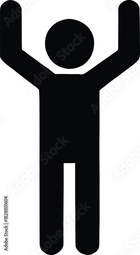 "Simple Overhead Lift - Strength and Fitness Exercise Icon"