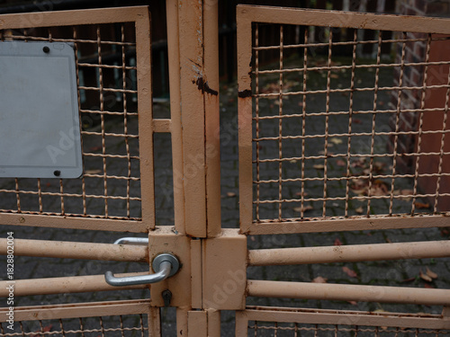 old rusty metal gate