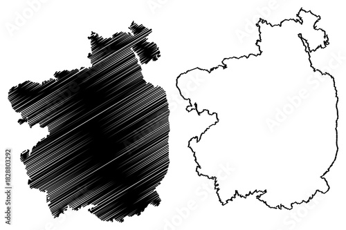 Gorumna island (Republic of Ireland) map vector illustration, scribble sketch Isle of Garmna map