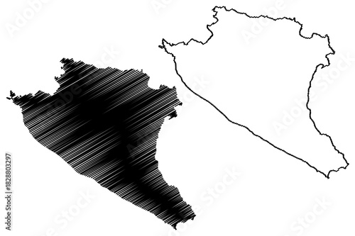 Gavdos island (Hellenic Republic, Greece, Greek island) map vector illustration, scribble sketch Gavdos map