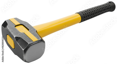 Принти на полотні Heavy duty sledge hammer PNG isolated on transparent background, demolition tool
