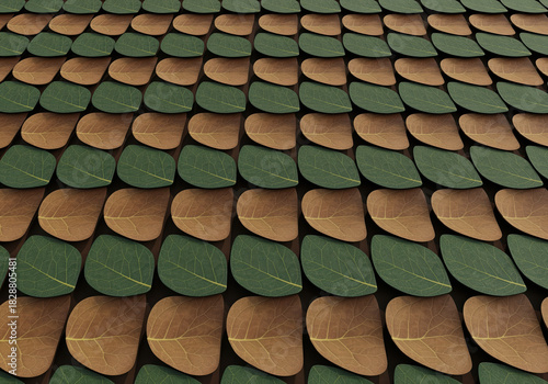 Photorealistic repeating leaf pattern