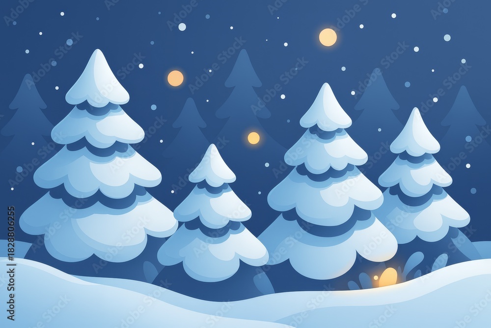 Obraz premium winter landscape with trees