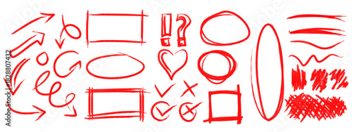 Underline stroke marker felt pen scribbles doodle line collection. Hand drawn outline sketch wave brush mark elements crosshatch rough dividers set for text highlight underline emphasis.