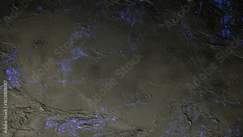 Abstract charcoal wall texture with light reflection. Vector realistic illustration of black background with rough surface, old paint on grungy dark color wall, weathered chalkboard, loft design