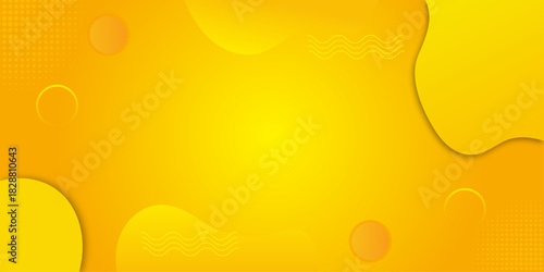 Yellow color studio room background. banner, poster, web. Vector illustration. 
