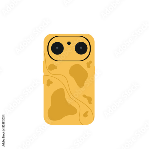 Illustration of a cellphone case. Cell phone accessories. Flat design of a cellphone case