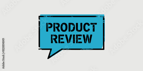 Product Review announcement in speech bubble for sharing opinion and feedback online with consumers marketing communication and influencer marketing