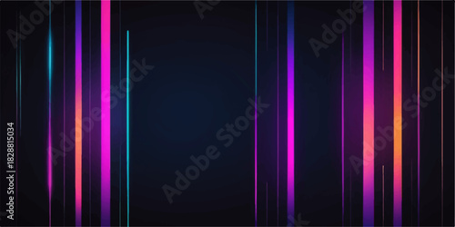 Abstract digital colorful light wave pattern design for a dark web energy background