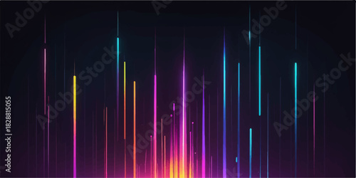 Abstract colorful vector background with wave lines and sound equalizer frequency spectrum