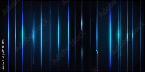 Colorful abstract vector design of glowing sound equalizer lines creating a rainbow spectrum wave backdrop