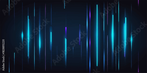Abstract colorful blue background with dynamic lines and geometric shapes