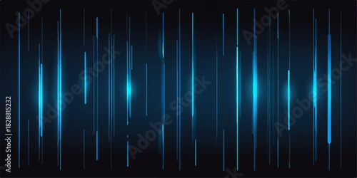 Abstract blue background with colorful digital wave equalizer lines and glowing spectrum technology