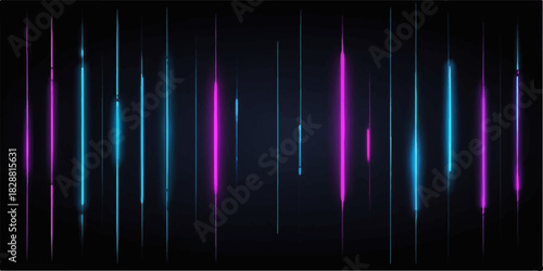 Abstract colorful vector equalizer design with bright rainbow lines and digital sound wave spectrum illustration