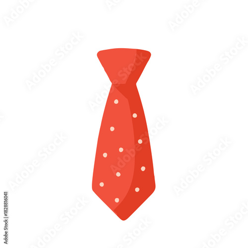 red tie isolated on white