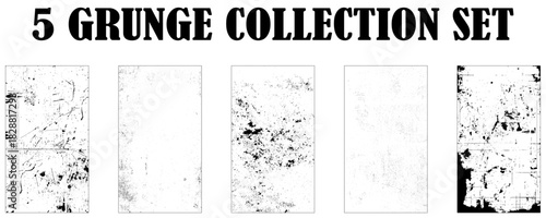 Vector texture grunge black and white background. 