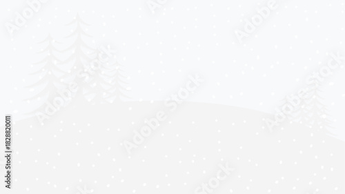 Winter mountain landscape background, Christmas snow falling, background illustration