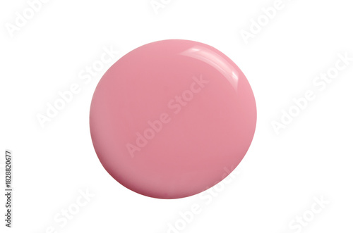 A sample of pink matte nail polish. Isolated on a white background