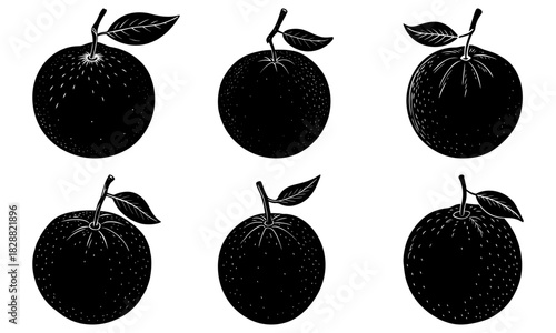 Fresh citrus fruit assortment, vibrant and juicy oranges with leaves, perfect for healthy eating concepts and vitamin C marketing, originally scalable vector