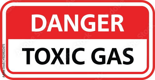 Danger toxic gas warning sign alert safety hazard symbol hazard warning industrial safety vector