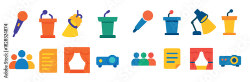 Public Speaking Icons