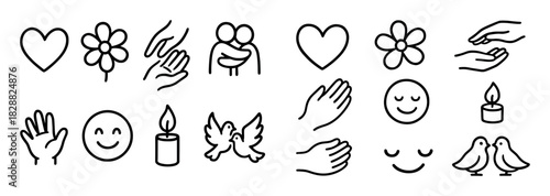 Tenderness Doodle Icons