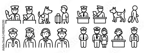 Airport Roles Doodles