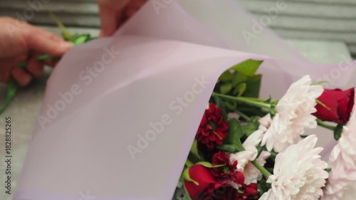 A flower bouquet is a beautifully and carefully arranged of flowers, typically used as a decoration or gift. A florist assembles a bouquet from various types of flowers. A gift is a life event.