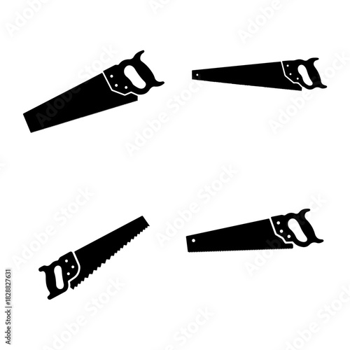 silhouette of a vintage hand saw tool