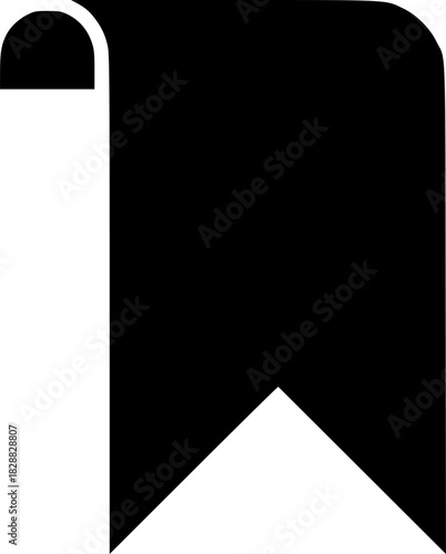 Simple Bookmark Icon Minimalist Black Bookmark Design Element

