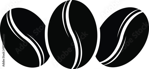Abstract coffee beans silhouette vector illustration for beverage and cafe designs vector