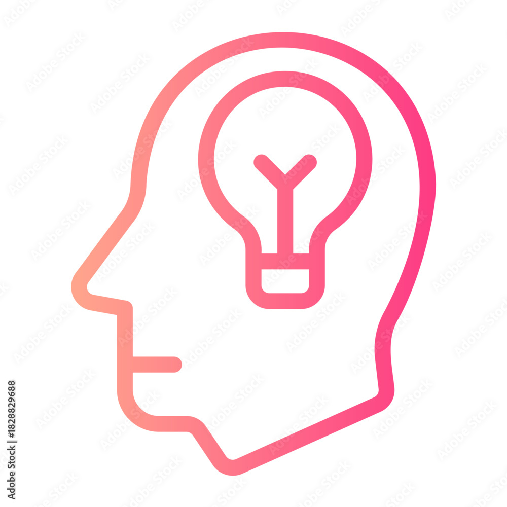 Fototapeta premium idea gradient icon