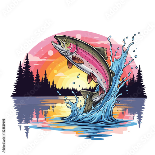 🐟 Vector cartoon illustration of colorful marine fish swimming underwater in the sea